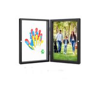DIY Handprint Kit with Acrylic Paints, Magnetic Photo for Couples and Family - Wooden Gift Set One Size juoda