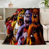 1PC Five Nights At bears Horror Flannel Blanket Gift, Suitable for Both Men And Women, Soft Ideal for Beds And Sofa, Birthday Or Christmas Gift 75x90cm