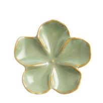 Multi-color Ceramic Dipping Plate Vintage Seasoning Sauce Dish Decorative Petal-Shaped Dish  Party
