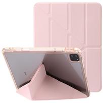 „Funda For iPad Air 13 Pro 13 Pro 13 2024“ dėklas su rašiklio laikikliu akrilinis skaidrus kietas nugaros stovas išmanusis dėklas, skirtas iPad Air 11 Pro 11 2024 dėklui For iPad Pro 11 2024 rožinė