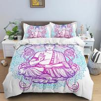 Family Buddha Bedding Set Mandala Quilt Cover Luxury Twin King Size Bed Sets Bohemian Bedclothes 2/3pcs With Pillowcase 70x133cm 2pcs dramblio kaulas