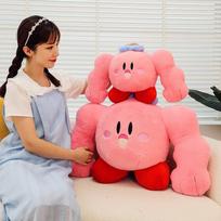 New Muscle Star Kirby Doll Plush Toy Animation Peripheral Pillow Cushion Two Dimensional Play 18cm/0.2kg