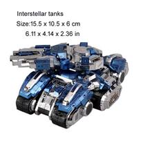 MU 3D Metal Puzzle Siege Tank Joint Movable Nebula Tank DIY 3D Laser Cut Assemble Jigsaw Toys Desktop decoration GIFT For Audit