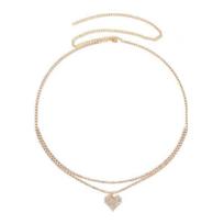Multi-Layer Love Waist Chain Fashionable Water Drop Rhinestone Body Chain Accessories Chain Chain Decoration Multi-Circle Waist Belt auksas