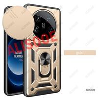 Armor Funda for Xiaomi 14 Ultra 15 Ultra Redmi A4 14C POCO C75 Case Slide Camera Ring Stand Holder Protection Cover Capa for Xiaomi 14 Ultra auksas