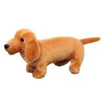 25CM Kawaii Animacinis Gyvūnas Imituojantis Dešros Šunį Pliušinis Žaislas Vaikams Mielas Šuo Rankų Darbo Lėlė Šventės Dovana 25cm ruda