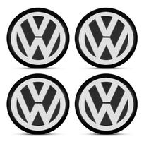 Volkswagen 56mm Automobilio Ratlankio Centre Dangtelis Stebulės Dangteliai Emblema Lipdukas Priedai Volkswagen Touran Golf-4 5 6 7 Passat Polo MK4 juoda