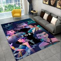 Kpop Demon Hunter Rumi Mira Zoey Cartoon Group Carpet Rug for Playroom Bedroom Living Room Sofa Home Decor,Area Rug Non-slip 40x60cm
