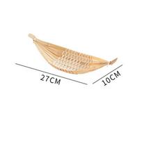 Japanese bamboo bento sushi seafood boat woven products handmade bamboo basket farmhouse tableware sashimi plate decoration