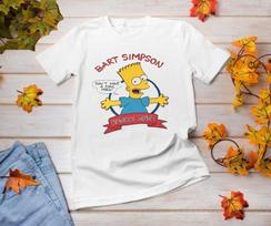 New Popular BART SIMPSON Shirt Radical Dude The Simpsons Men T-shirt E4 M