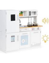 Medinė vaikiška virtuvėlė su puodais Eco Toys