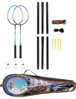 NILS NRZ012 plieninis badmintono rinkinys: 2 raketės, 3 skraidukai, tinklas ir dėklas