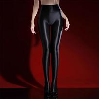 80D Spring Autumn Glossy Satin Leggings Oil Shiny Hip Lift Shaping Pantyhose Seamless Close / Open Crotch Skinny Leg Tights One Size brown