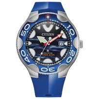 Citizen Promaster Dive Orca Nerūdijančio plieno Lengvo poliuretano 3 ISO atitinkantis Eco-Drive laikrodis, Korpusas, Mėlynas, Apyrankė, Rodyklės, (Modelis BN0238-02L)