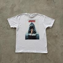 Vintage Jaws 2 Movie Promo T-Shirt White Horror Film Graphic Tee Shark Movie Size XL S