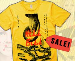 Hot Sale Kill Bill V7 Movie Poster unisex Yellow T-Shirt all sizes S-5XL Tarantino S