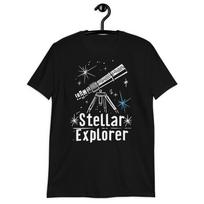 Stellar Explorer T-Shirt: Astronomy Telescope Graphic Tee L