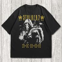 Stalker 2 Heart of Chornobyl T-Shirt, Stalker Game T-Shirt, Black Shirt, unisex Sizes S