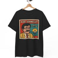 Kurt Vonnegut Comic T-Shirt: Retro Literary Graphic Tee 4XL