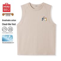 MINISO Men's Pure Cotton Corgi Print Sports Vest 4XL