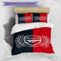 Arsenal Football Club Crest Printed Pattern Duvet Cover Set – includes 1 duvet cover and 2 matching pillowcases Bedroom decor Christmas gifts 135cm*200cm