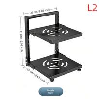 Adjustable Kitchen Rack Storage for Plates and Pots Made of Carbon Steel