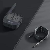 Qingping New WiFi Temperature Humidity Sensor Smart APP Remote Control Home Thermometer Hygrometer with External Probe 1m*1m&10 min&0.5 kg pilka