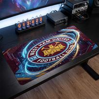 West Ham United Football Print Large Mouse Pad, Anti-Slip Extended Gaming Desk Mat for Office Home 30cmx60cm（11.8x23.6inch）