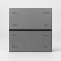 KNX  Smart Home Hotel Wall Switch Intelligent Gray Aluminum Brushed 8 Push Button Panel (Grey,86mm*86 mm&Uk Standard) pilka