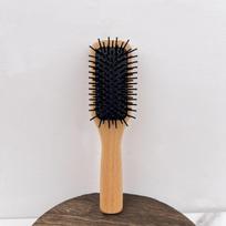 Manufacturer Beech Wood Anti-Static Hairbrush Detangle Brush Scalp Massage Comb Paddle Air Cushion Styling Tools for Women Men