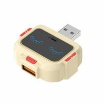 Voice Extender Smart USB Socket Protection Lights Switch USB Converter Socket  Smart Home geltona