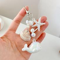 1 vnt. Vandenyno banginio raktų pakabukas Jūrų žvaigždės Kriauklės pakabukas Raktų žiedas Papuošalas Mergaitei Moteriai Dovanų maišelio dekoracija A1