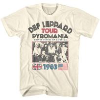 Def Leppard United States Pyromania Tour 1983 Men's T Shirt Rock Band Merch L