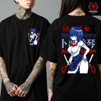 Waifu Kawaii Anime Sexy Girls Front & Back Unisex Premium Graphic T-Shirt 4XL