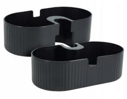 Organizer Prysznicowy Łazienkowy Plastikowy Czarny 13X24Cm 1Szt