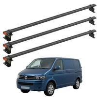 Bagażnik Dachowy Vw Transporter T5 2003-2015 Montaż Punktowy Czarny 3 Belki