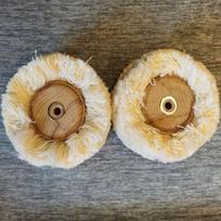 2pcs Dental Lab Laboratory Drill Brush Cotton Buff Diameter 100mm Consumable Latch Polishing Wheel Rotary Tools Wool Goat 2 pcs brown