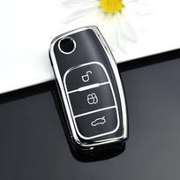 For Ford Fiesta Focus Mondeo Falcon B-Max C-Max S-Max Eco Sport Galaxy Territory Keyless Car Key Case Cover Shell Fob Protector juoda