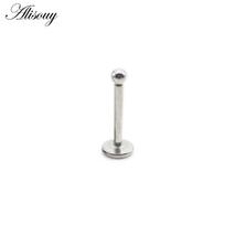 Alisouy 1 vnt. Be sriegio Titano Kamuoliukas Anoduotas Labret Lūpos Stud Žiedas Ausies Tragus Cartilage Štanga Auskarai Kūno Pradūrimas Papuošalai 1.0x6mm