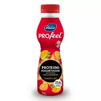 Tropinių vaisių baltyminis jogurto gėrimas VALIO PROFEEL su saldikliais ir kolagenu 0,15% rieb., 275 g
