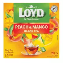 Juodoji arbata LOYD persikų ir mangų aromato, 20x2g
