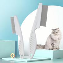 Cat Grooming & Hair Removal Gloves - Bath & Cleaning Comb Tool white