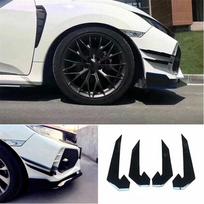 4 vnt. Priekinio buferio deflektoriai Skirstytuvo peiliukai Oro peiliai Honda Civic Type-R 2016-21 black