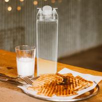 Milk Carton Water Bottle 600Ml Clear Leak-Proof Large Bore Portable Juice Container For Outdoor Camping Travel Sports other