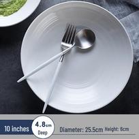 Alice Embossed Ceramic Dinner Plate