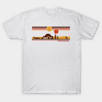 Men Black Print T-shirt Tatooine No-Cut Transfer Paper Print Cotton Tshirt L balta