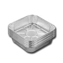 Atsparus riebalams Oro keptuvės Aliuminio folijos indas Kvadratinė BBQ lašėjimo padėklas Virtuvės kepimo įrankis 10pcs white