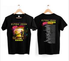 Elton John Farewell Tour 2022 100% Cotton T-shirt Mens Tees Top , The Final Tour 2022 100% Cotton T-shirt Mens Tees Top S black