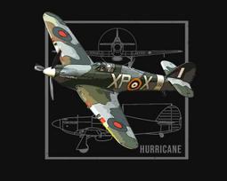 Antrojo pasaulinio karo RAF Hawker Hurricane naikintuvo marškinėliai Nauji 100% medvilnės trumpomis rankovėmis apvalia iškirpte Laisvi marškinėliai Dydis S3XL L gray