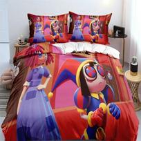 THE AMAZING DIGITAL CIRCUS Cartoon Bedding Set Duvet Cover Single Double King Size Bed Set for Adult Kids 70x133cm 2pcs